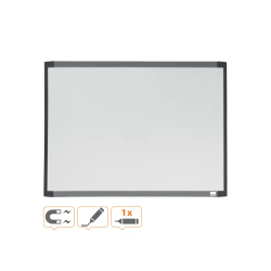 Pizarra blanca nobo magnetica marco dos tonos color 585x430 mm