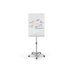 Pizarra de conferencia nobo cristal movil magnetica blanco brillante 700x1850x745 mm