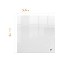 Pizarra blanca nobo acrilica sobremesa o mural transparente con rotulador 300x300 mm