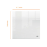 Pizarra blanca nobo acrilica sobremesa o mural transparente con rotulador 300x300 mm