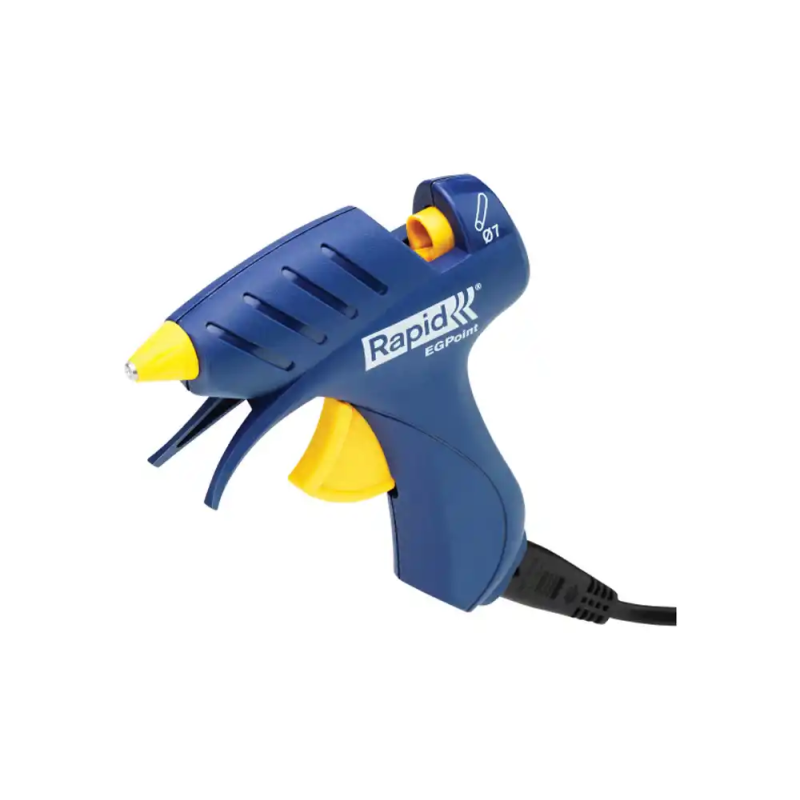 Pistola de silicona caliente rapid eg point para barra de 7 mm