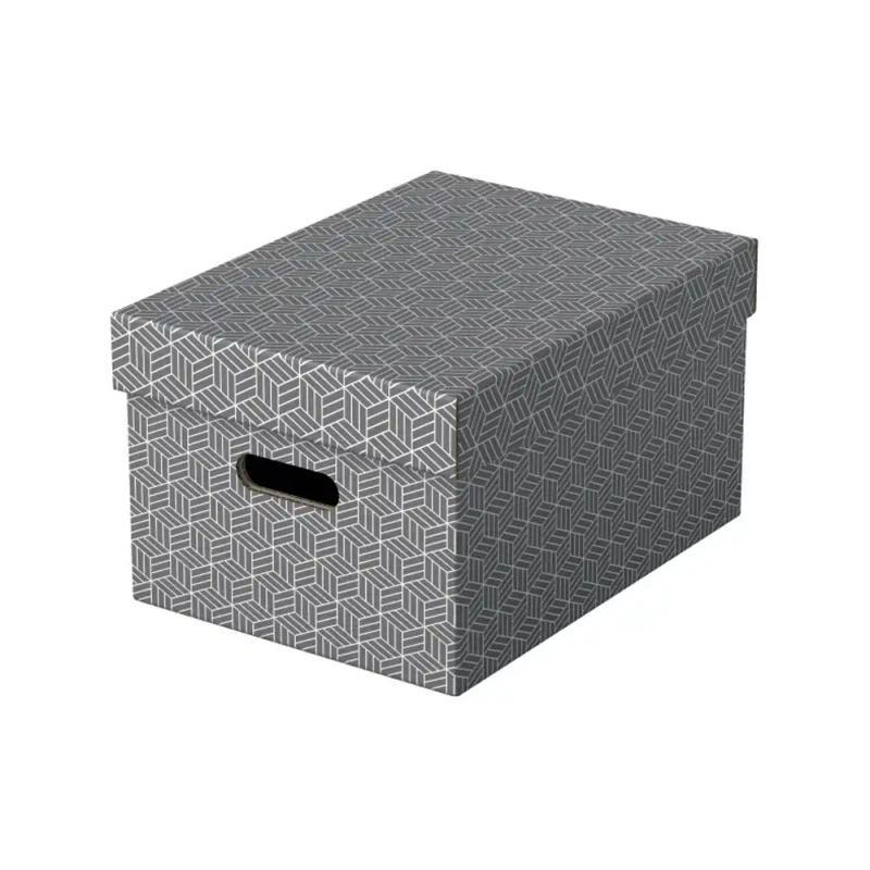 Caja de almacenaje esselte mediana color gris 365x265x205 mm) pack de 3 unidades