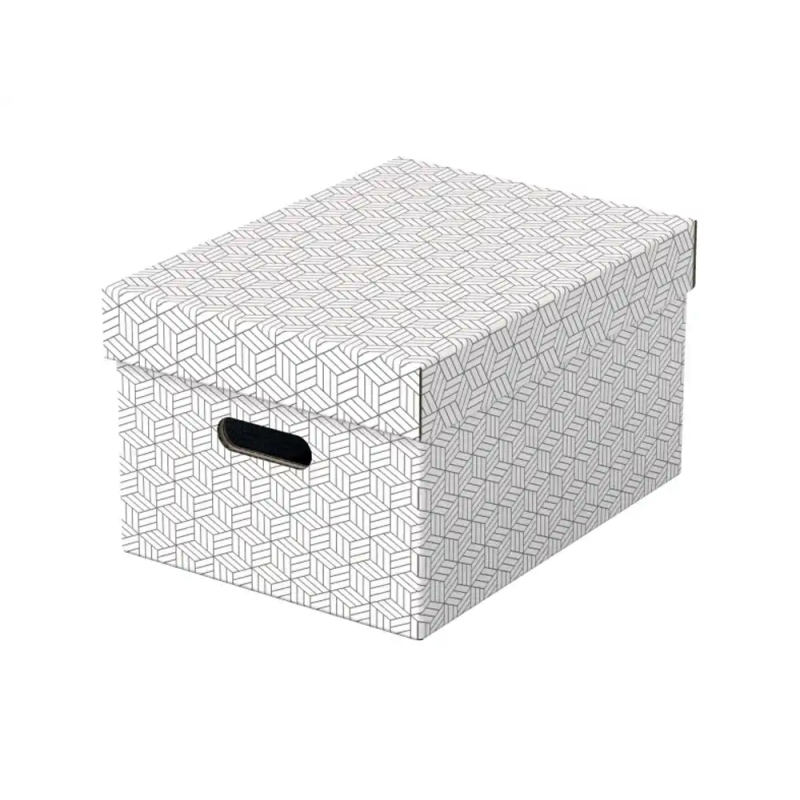 Caja de almacenaje esselte mediana color blanco 365x265x205 mm) pack de 3 unidades