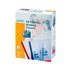 Tapa de encuadernacion termica leitz lomo 4 mm color blanco caja de 100 unidades
