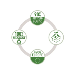 Separador numerico leitz recycle plastico 1-20 juego de 20 separadores din a4+ color negro