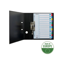 Separador numerico esselte cartulina mylar borra 1-12 juego de 12 separadores din a4 multitaladro multicolor
