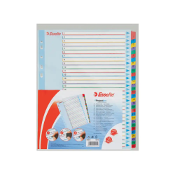 Separador numerico esselte cartulina borra y escribe 1-31 juego de 31 separadores din a4 multitaladro