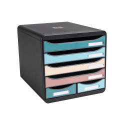 Fichero cajones de sobremesa exacompta skandi din a4+ polipropileno reciclado 6 cajones colores surtidos