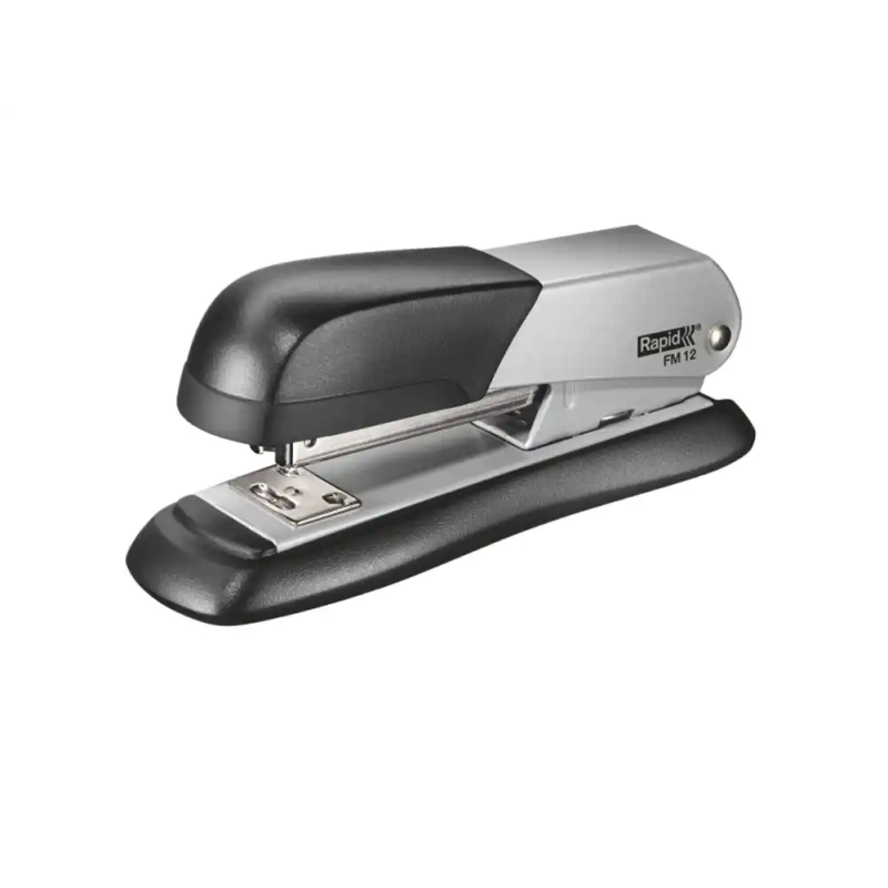 Grapadora rapid fm12 metalica capacidad 25 hojas usa grapas 24/6 y 26/6 color plata