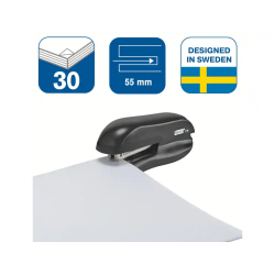 Grapadora rapid f16 plastico capacidad 20 hojas usa grapas 24/6 y 26/6 color negro