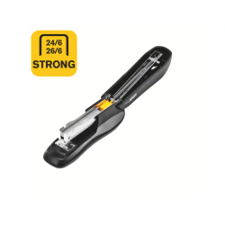 Grapadora rapid f16 plastico capacidad 20 hojas usa grapas 24/6 y 26/6 color negro