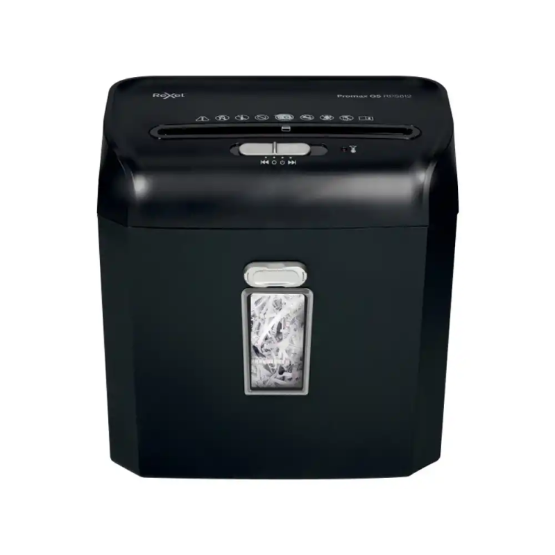 Destructora de documentos rexel promax qs rps812 p2 capacidad de corte 8 hojas destruye grapas clips y