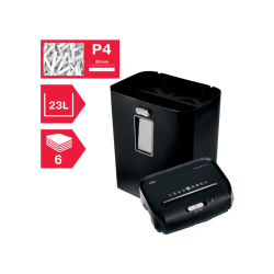 Destructora de documentos rexel promax qs rex623 p4 capacidad de corte 6 hojas destruye grapas clips y