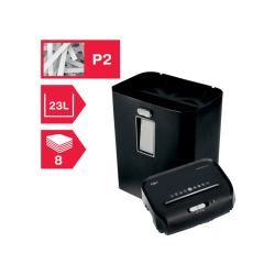 Destructora de documentos rexel promax qs res823 p2 capacidad de corte 8 hojas destruye grapas clips y
