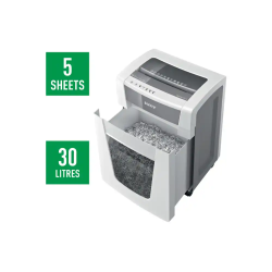 Destructora de documentos leitz iq office pro p6+ capacidad de corte 5 hojas destruye grapas y clips 30
