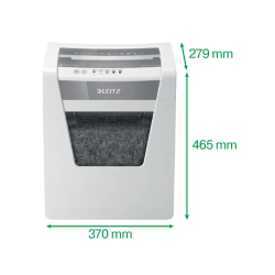Destructora de documentos leitz iq office p5 capacidad de corte 10 hojas destruye grapas y clips 23 litros