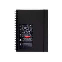 Cuaderno espiral para dibujo derwent din a4 papel negro 40 hojas 200 gr/m2