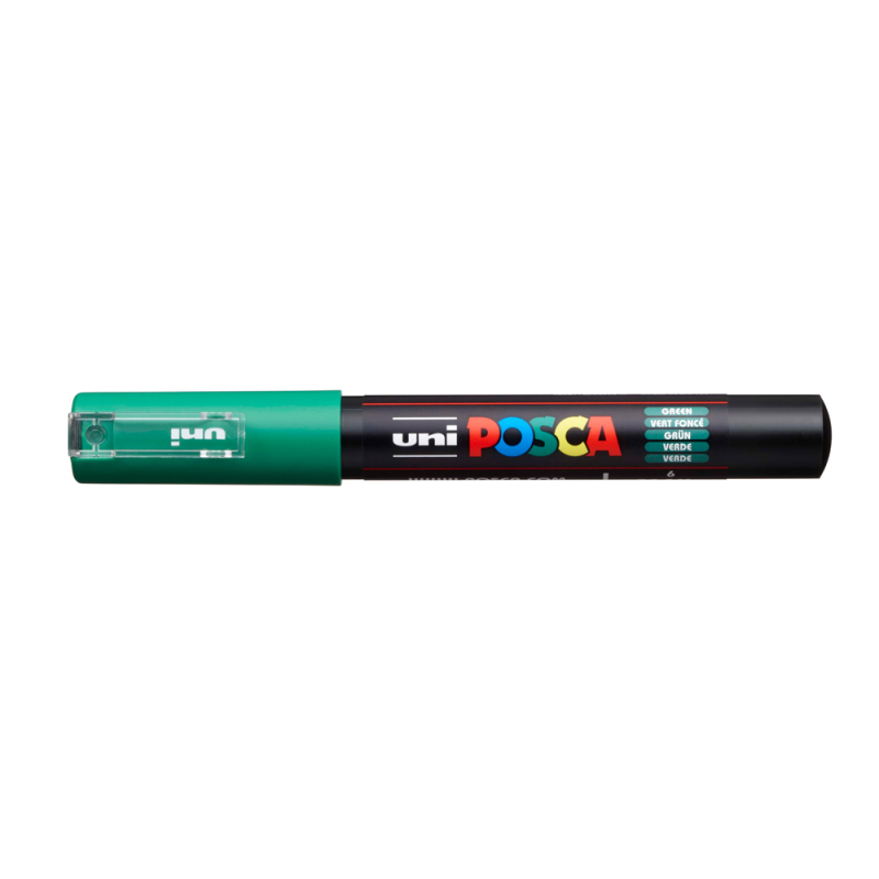 Rotulador uni posca 0,7 mm pc-1m verde