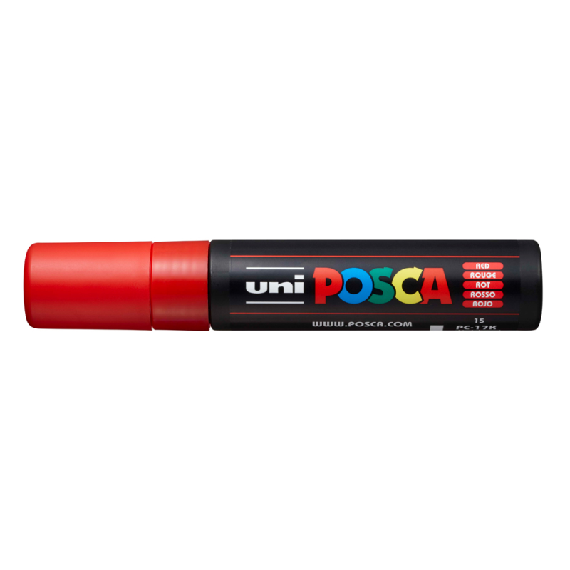 Rotulador uni posca 15 mm pc-17k rojo
