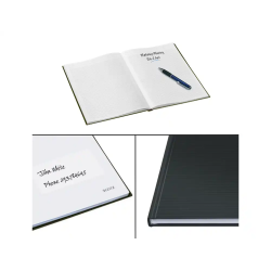 Cuaderno encolado leitz solid tapa dura din a4 80 hojas cuadro 5 mm color negro
