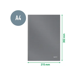 Cuaderno encolado leitz solid tapa dura din a4 80 hojas cuadro 5 mm color negro