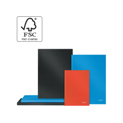 Cuaderno encolado leitz solid tapa dura din a4 80 hojas cuadro 5 mm color negro