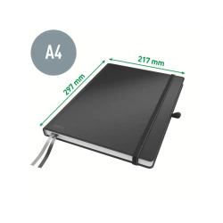 Cuaderno encolado leitz complete tapa dura din a4 80 hojas rayado horizontal color negro