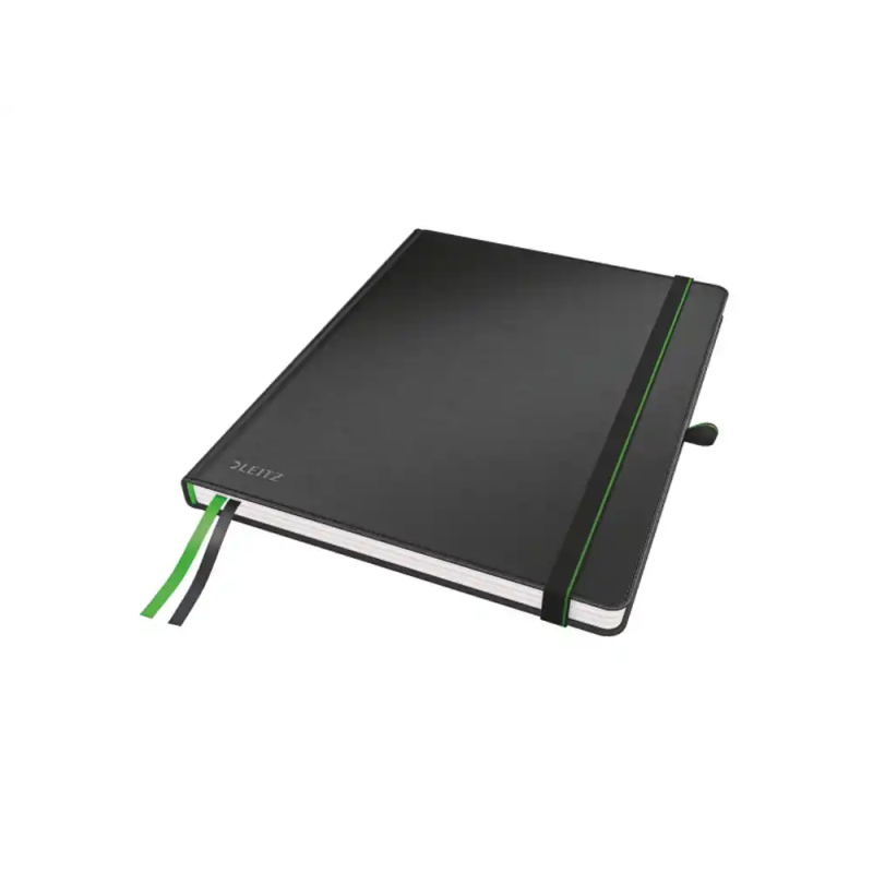 Cuaderno encolado leitz complete tapa dura tamaño ipad 80 hojas cuadro 5 mm color negro