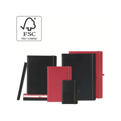 Cuaderno encolado leitz complete tapa dura tamaño ipad 80 hojas cuadro 5 mm color negro