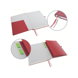 Cuaderno encolado leitz complete tapa dura din a4 80 hojas cuadro 5 mm color rojo