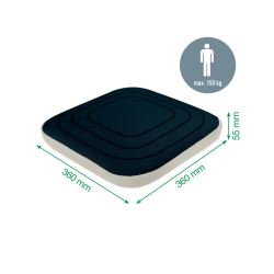 Cojin de asiento leitz active wobble con funda color gris oscuro