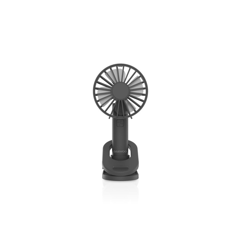 Ventilador de mano daewoo high power 5w 3 velocidades recargable usb-c color negro