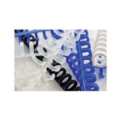 Canutillo gbc ibiclick plastico negro 8 mm caja de 50 unidades