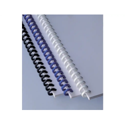 Canutillo gbc ibiclick plastico negro 8 mm caja de 50 unidades