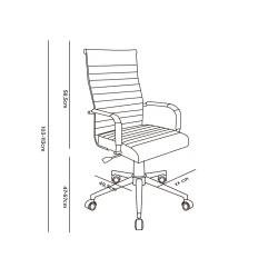 Silla q-connect direccion bosa simil piel base metalica alt max 1130 anc 550 prof 630 mm ruedas premium color negro