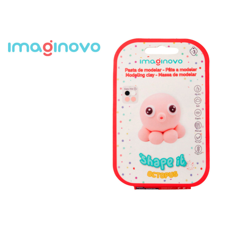 Pasta para modelar imaginovo de secado al aire set de colores surtidos con instrucciones pulpo