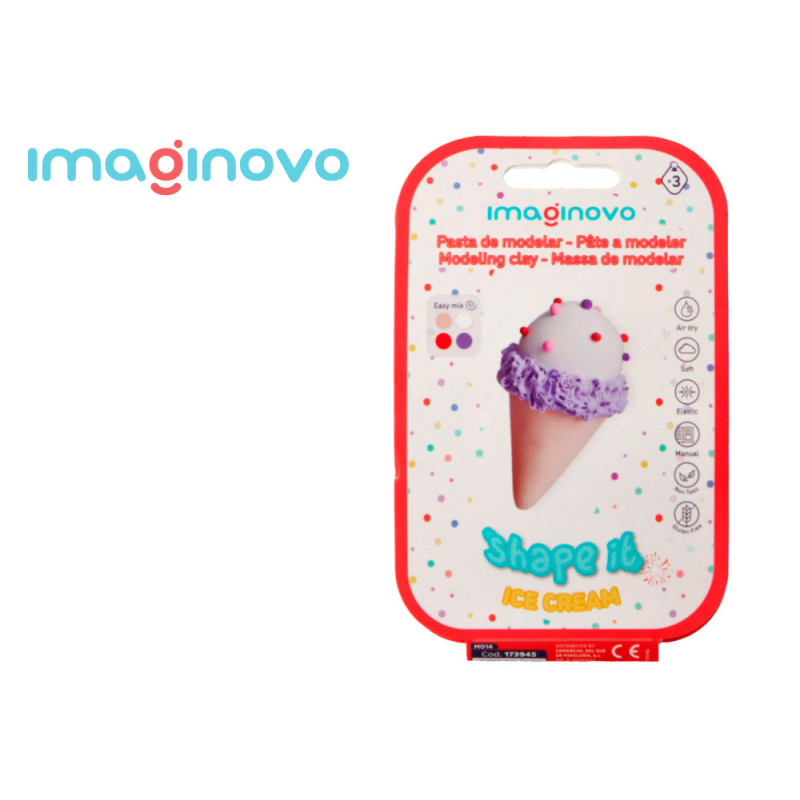 Pasta para modelar imaginovo de secado al aire set de colores surtidos con instrucciones helado