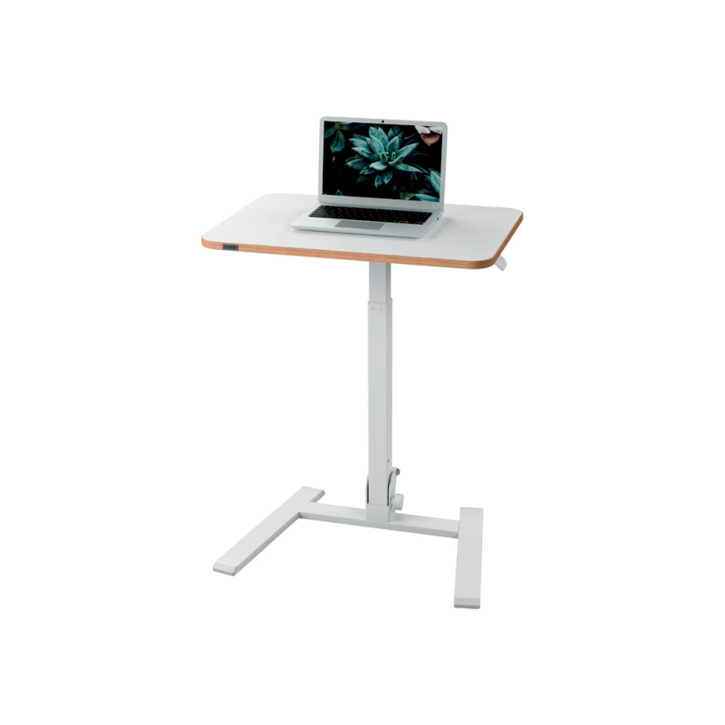 Mesa leitz ergo pequeña plegable regulable en altura hasta 109 cm color blanco 460x740x650 mm