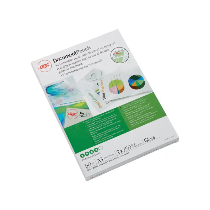Bolsa de plastificar gbc din a3 2x250 mc caja de 50 unidades