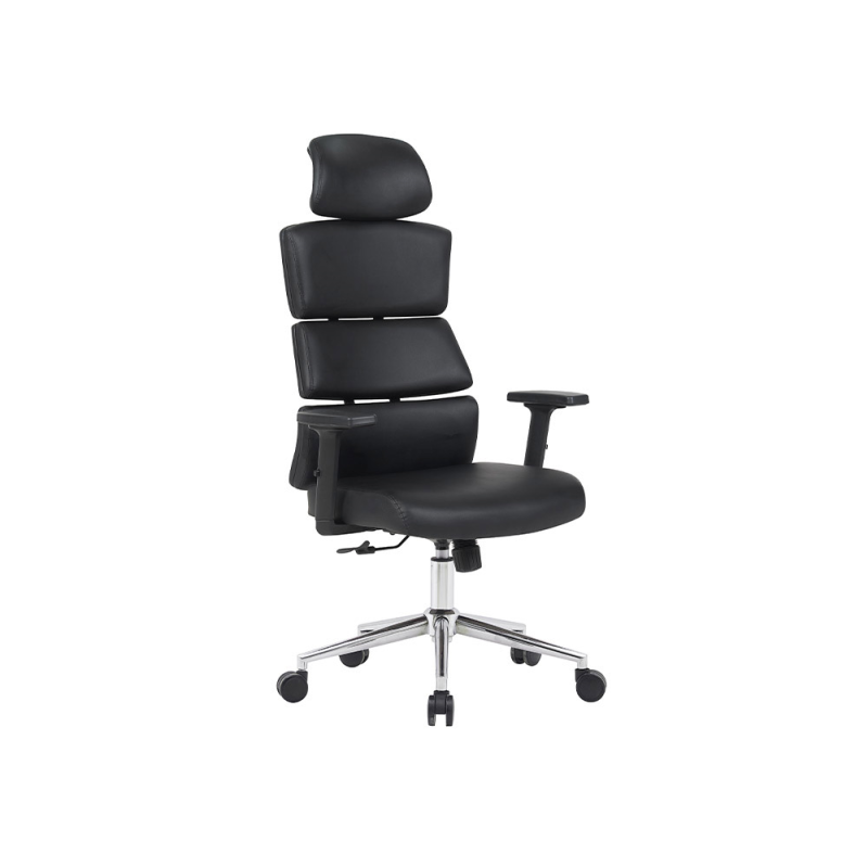 Silla q-connect direccion aurea similpiel alt max 1400 mm anc 520 mm prof 510 mm ruedas premium negro