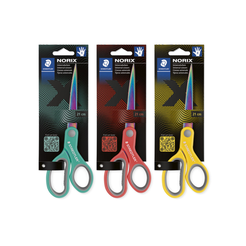 Tijeras staedtler norix 965 acero inoxidable mango ergonomico longitud 21 cm