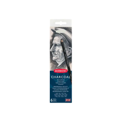 Lapices carboncillo derwent charcoal caja de 6 unidades surtidas