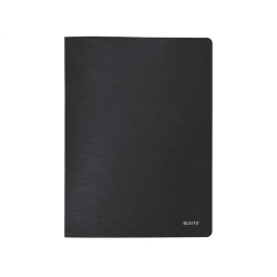 Carpeta leitz escaparate style 20 fundas polipropileno tapa rigida din a4 color negro satinado