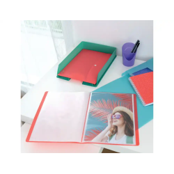 Carpeta esselte escaparate colour breeze 40 fundas polipropileno tapa flexible din a4 colores surtidos