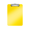 Carpeta leitz wow plastico rigido din a4 con pinza superior color amarillo