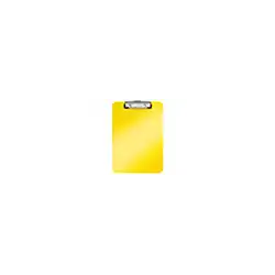 Carpeta leitz wow plastico rigido din a4 con pinza superior color amarillo