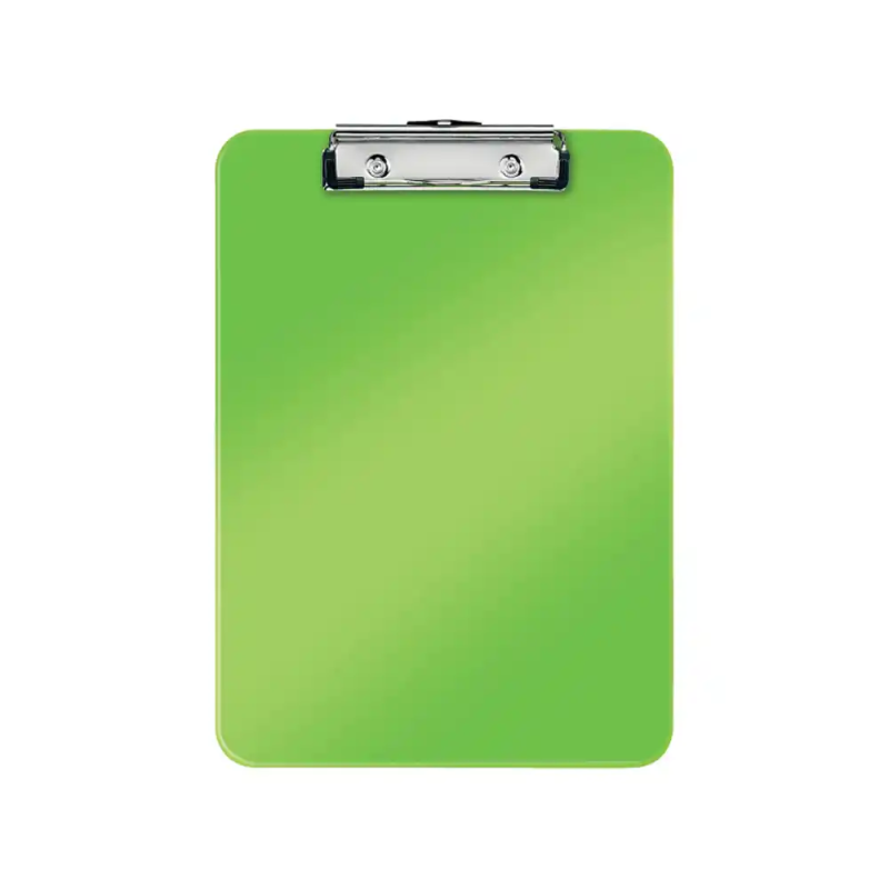 Carpeta leitz wow plastico rigido din a4 con pinza superior color verde