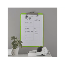 Carpeta leitz wow plastico rigido din a4 con pinza superior color verde