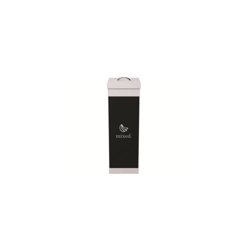 Contenedor papelera reciclaje paperflow con tapa poliestireno para residuos organicos 60 l 76x36,3x26,3