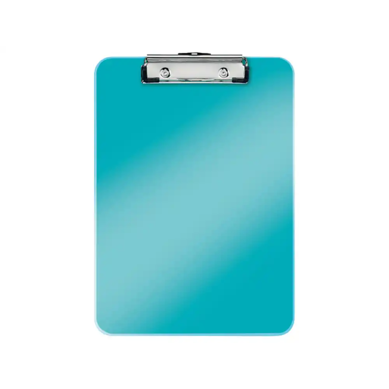 Carpeta leitz wow plastico rigido din a4 con pinza superior color turquesa